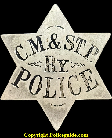 Chicago, Milwaukee & St. Paul Railway Police star. In 1874 the Chicago, Milwaukee and St. Paul Railway Company was formed after constructing an extension to Chicago in 1872. The company absorbed the Chicago and Pacific Railroad Company in 1879, the railroad that built the Bloomingdale Line (now The 606) and what became the Milwaukee District West Line as part of the 36-mile Elgin Subdivision from Halsted Street in Chicago to the suburb of Elgin, Illinois. In 1890, the company purchased the Milwaukee and Northern Railroad; by now, the railroad had lines running through Wisconsin, Minnesota, Iowa, South Dakota, and the Upper Peninsula of Michigan. Chicago, Milwaukee & St. Paul Railway Police star. In 1874 the Chicago, Milwaukee and St. Paul Railway Company was formed after constructing an extension to Chicago in 1872. The company absorbed the Chicago and Pacific Railroad Company in 1879, the railroad that built the Bloomingdale Line (now The 606) and what became the Milwaukee District West Line as part of the 36-mile Elgin Subdivision from Halsted Street in Chicago to the suburb of Elgin, Illinois. In 1890, the company purchased the Milwaukee and Northern Railroad; by now, the railroad had lines running through Wisconsin, Minnesota, Iowa, South Dakota, and the Upper Peninsula of Michigan.