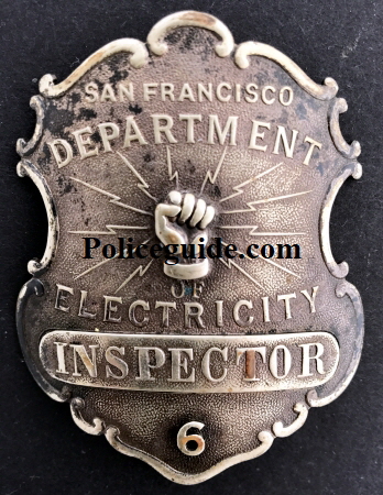 Inspector badge #6 made by Venderslice S. F.