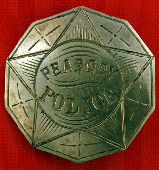 1st issue Peabody, Mass. badge circa 1886