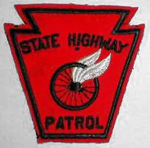This style Pennsylvania State Highway Patrol patch sold at auction on 2-23-05 for $455 This style Pennsylvania State Highway Patrol patch sold at auction on 2-23-05 for $455