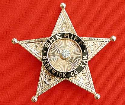 14k gold presentation badge from Sedgwick Co. Wichita Kansas