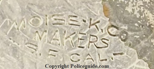 Carson City Police star made by Moise-K Co. S.F.