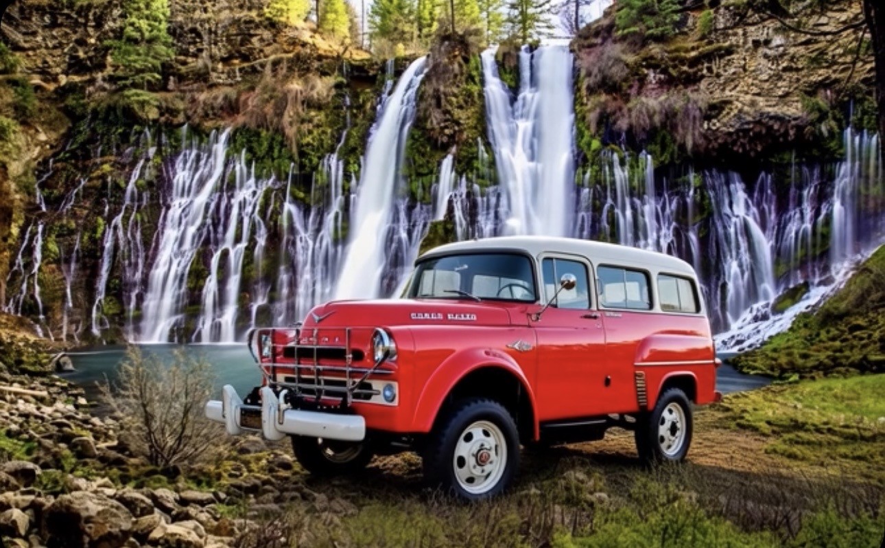 57 Town Wagon at Burney Falls