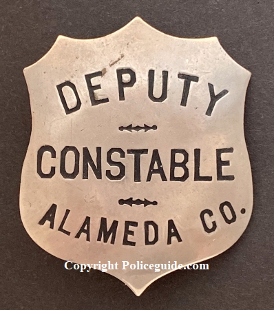 Deputy Constable Alameda County badge hallmarked Ed Jones 906 Broadway Oakland.