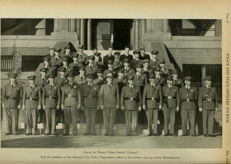  Alameda, CA Police group photo circa 1940.