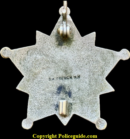 Phoenix Police 1st issue star made by S.A. French N.Y.