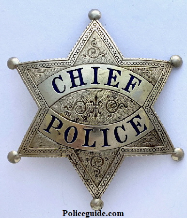 Chief of Police badge Hallmarked Moise-K  S.F.