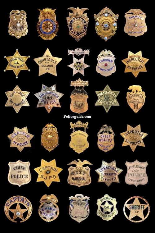 Gold Lawman Badges Poster 20x30