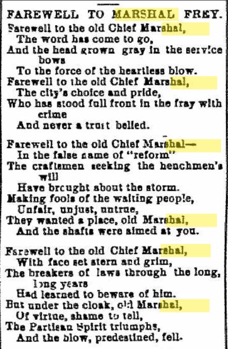 The News (Frederick, Maryland July 13, 1897 Farewell 1