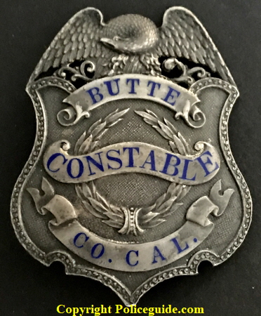 Butte Co. Cal. Constable made by Irvine & Jachens 1027 Market St. S. F. Sterling, circa 1912. SKU4633