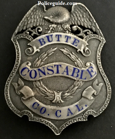 Butte Co. Cal. Constable made by Irvine & Jachens 1027 Market St. S. F. Sterling, circa 1912