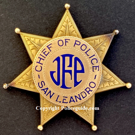 14k gold Presentation badge to J. F. Peraltaby O. F. Chichester  Dec. 6, 1926.    Made by Shreeve Jewelry San Francisco.