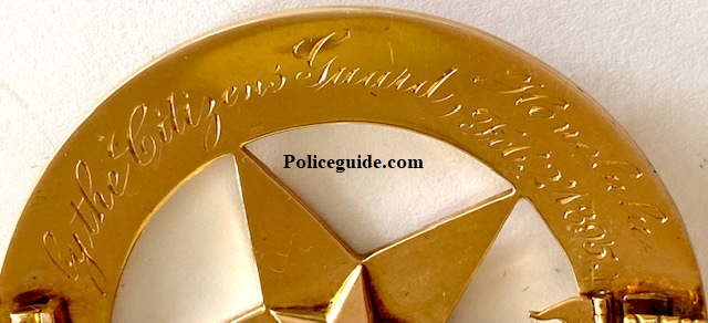 Captain Citizens Guard 14k gold presentation badge bk 4
