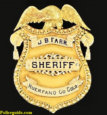 Sheriff Farr 14k Presentation shield Sheriff Farr 14k Presentation shield