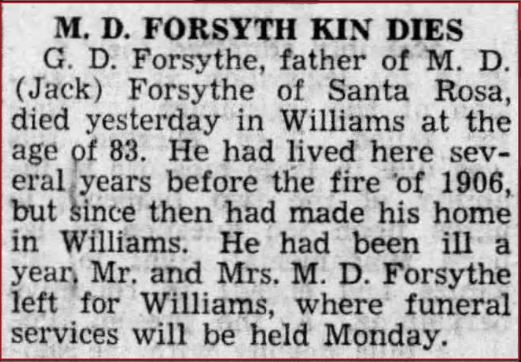 The Press Democrat May 15, 1937 obit