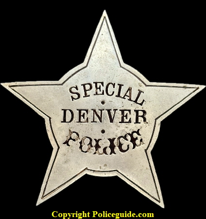 Special Denver Police Series 2 star.  1881 - 1890.