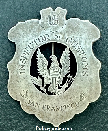 1st issue U.S. Inspector of Customs San Francisco circa 1870.