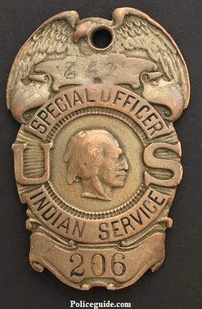 Indian Service badge 206