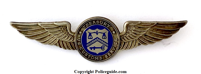 Treasury U. S. Customs Service sterling wings.