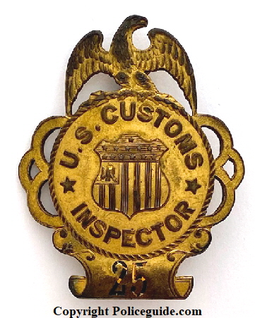 U.S. Customs Inspector No. 25, circa 1874 made by J. D. Lovett N. Y.