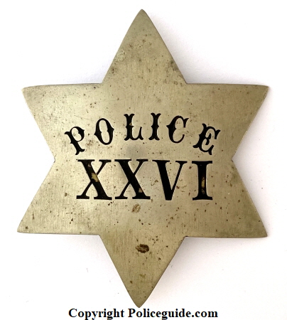 Generic Police XXVI used by the San Francisco Park Police, made by Klinkner & Co. Sansome St. S. F. Generic Police XXVI used by the San Francisco Park Police, made by Klinkner & Co. Sansome St. S. F.