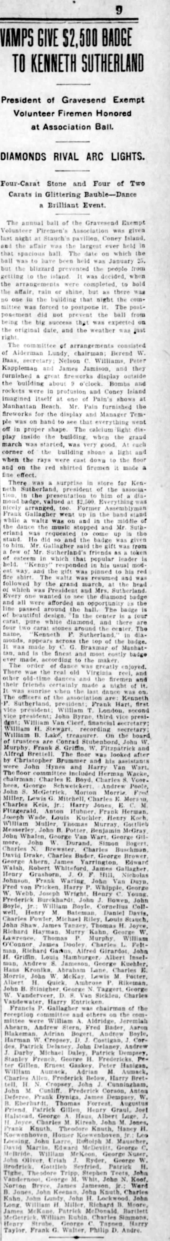 Article describing presentation of Gravesend badge.