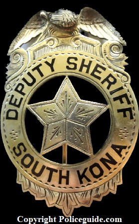 Deputy Sheriff South Kona on the big Island.  Hallmarked Tower & Lyon 95 Chambers St. New York