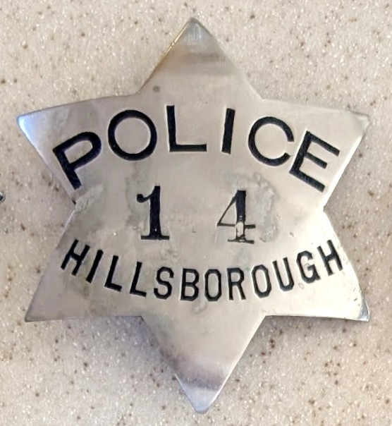Hillsborough Police 1st issue star No. 14 Hillsborough Police 1st issue star No. 14