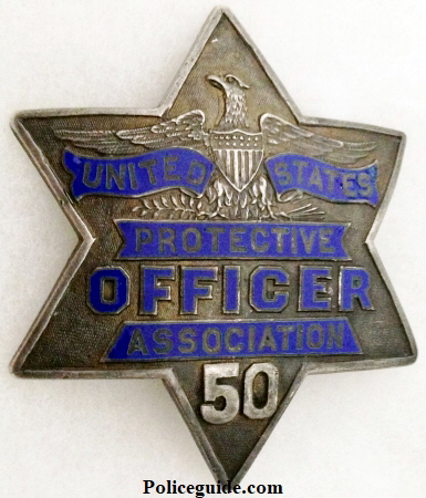 United States Protective Officer Association badge #50.
