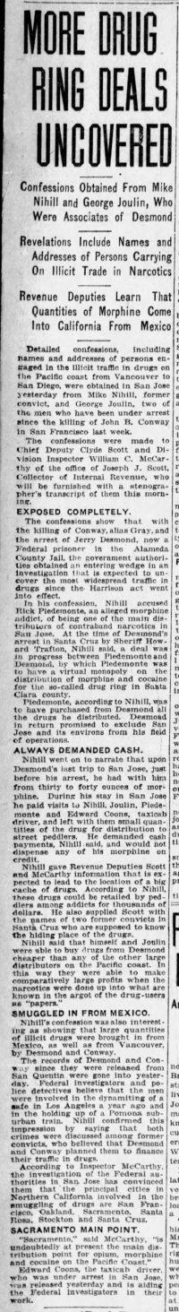 San Francisco Examiner 07 Feb 1916 Drug Ring 2