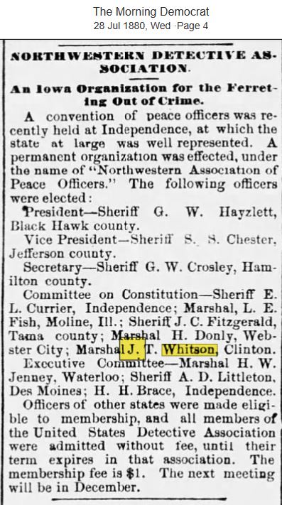 The Morning Democrat July 26, 1880