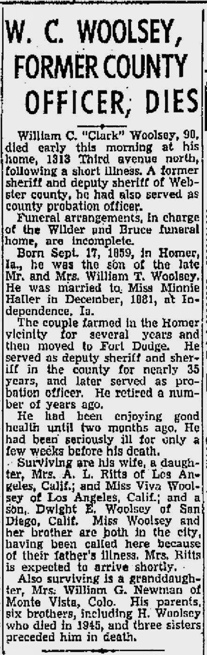Woolsey, Wm C obit 2 Woolsey, Wm C obit 2