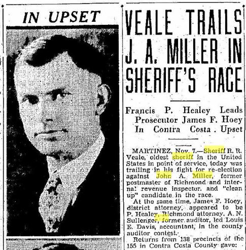 Oak Trib 11-7-1934 Miller leads 1