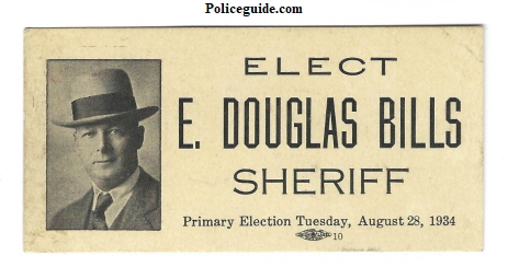 Placer County E. Douglas Bills for Sheriff 1934