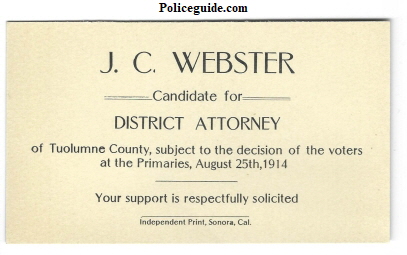 Tuolumne County Webster for D. A. 1914.