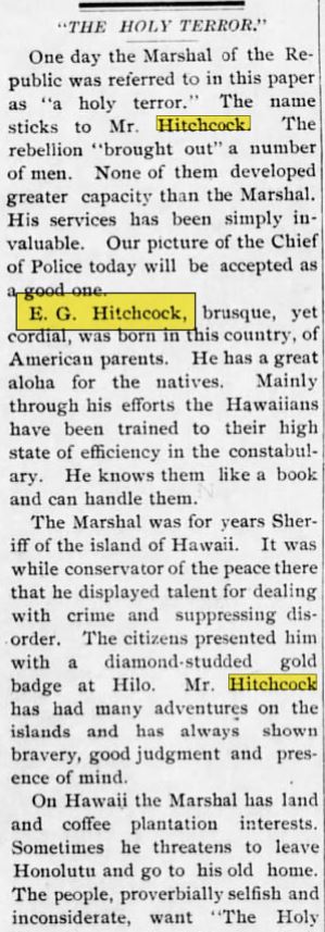 The Hawaiian Star February 1, 1895 Holy Terror