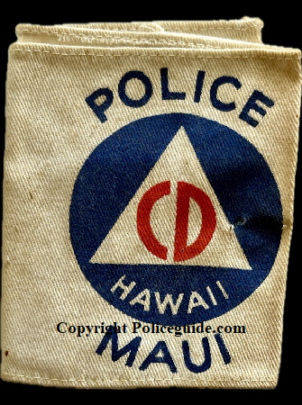 Armbands were worn by the Porvisional Police on Maui.