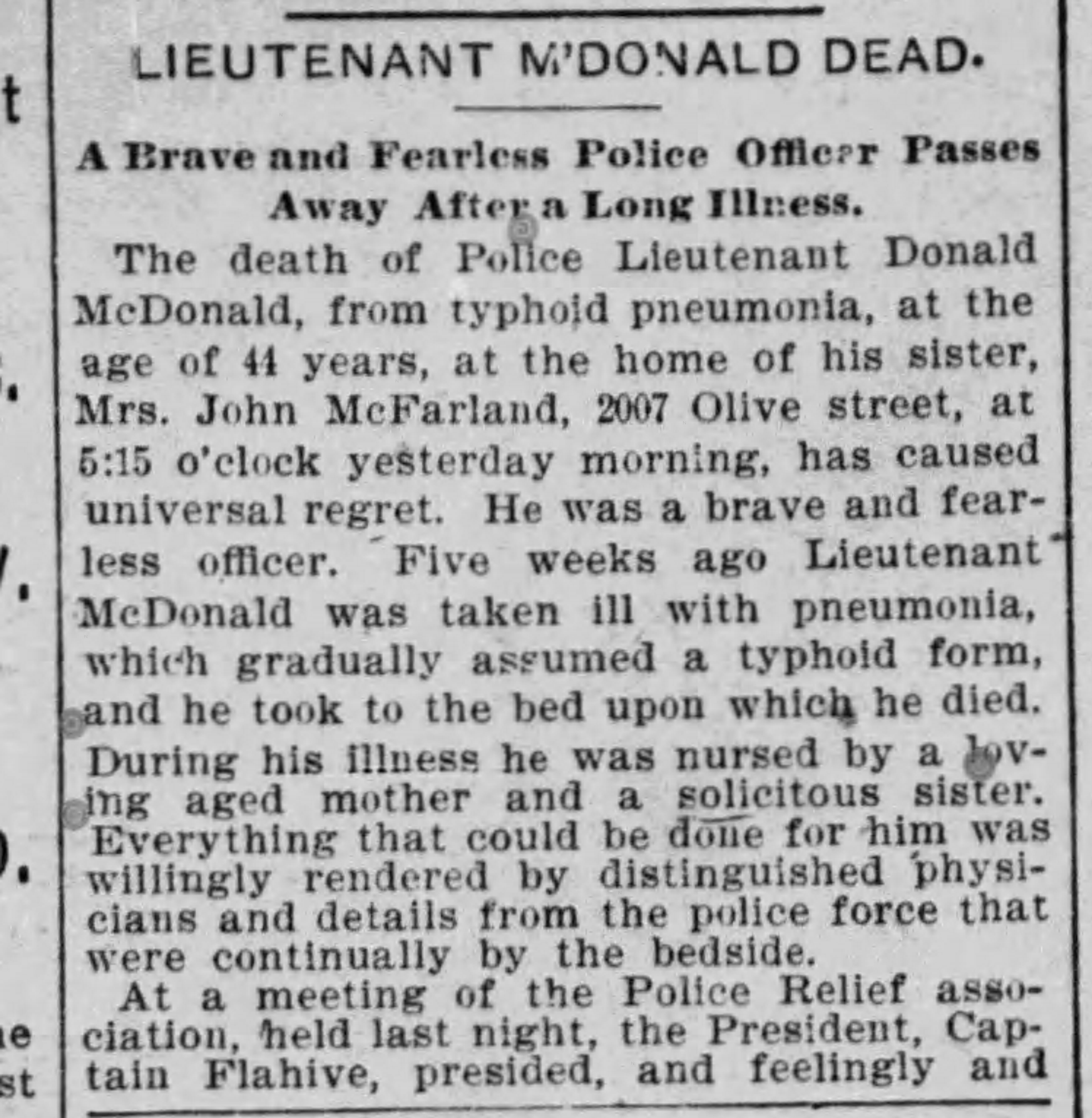 Donald McDonad obit