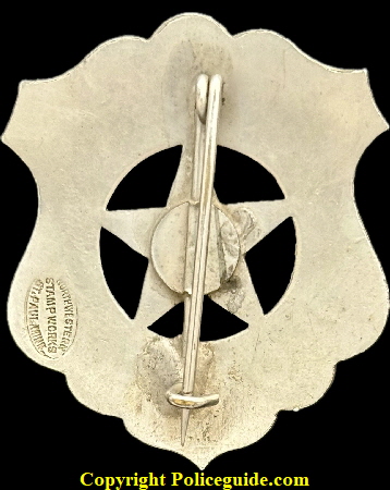 Denton MT Police Chief shield made by Northwestern Stamp Works, St. Paul, MINN. Denton MT Police Chief shield made by Northwestern Stamp Works, St. Paul, MINN.