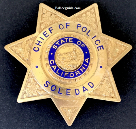 Chief of Police badge Soledad,