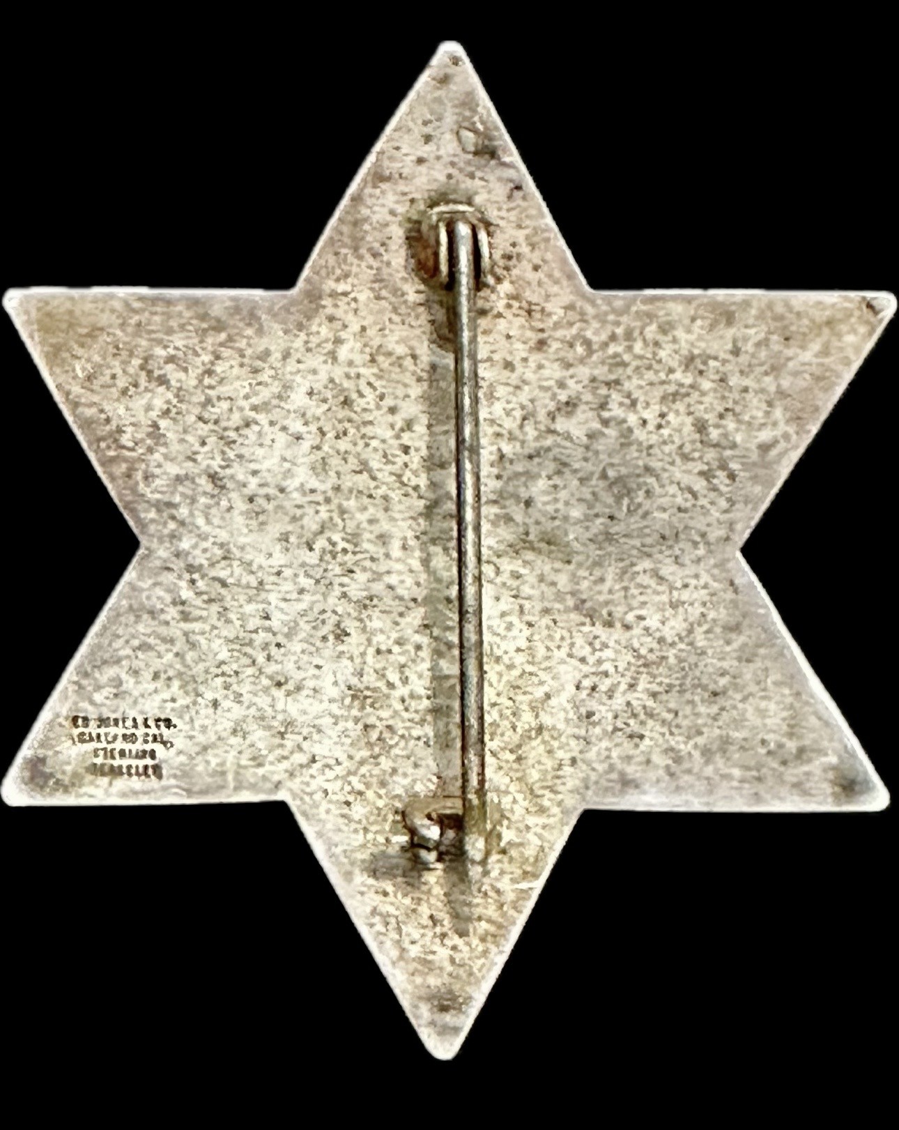Napa Police star No. 79, sterling silver, made by Ed Jones & Co.