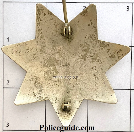 Sausalito Police badge 4 bk