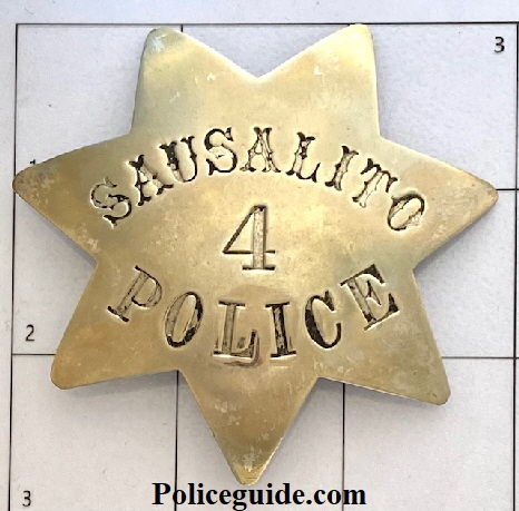Sausalito Police badge 4