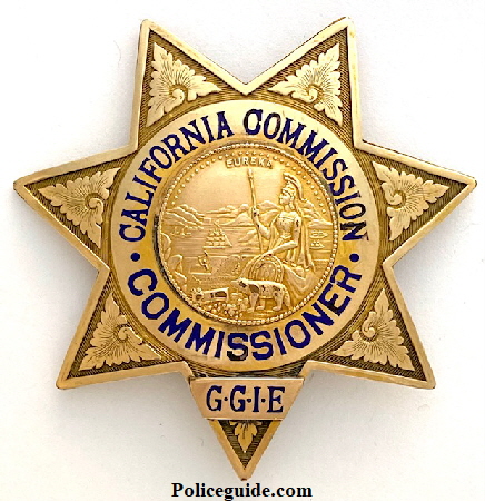 George Creel was the COMMISSIONER of the United States Golden Gate International Exposition and this was his badge.  Made by Irvine & Jachens S.F. Gold Filled.