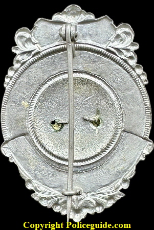Sergeant New Utrecht Police shield.  1880’s - 1890’s.  (Brooklyn) New York.