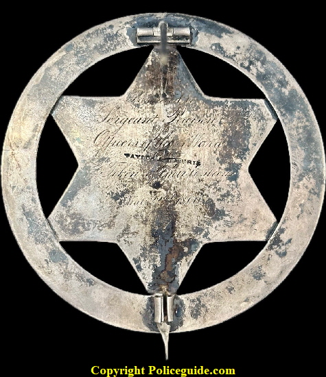 Made by Taylor & Lawrey Silversmiths who were in business 1830 - 1875 in Philadelphia.