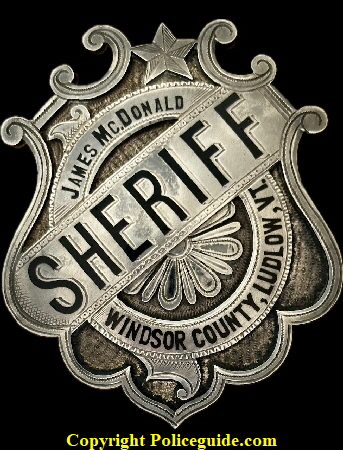 Windsor County, Ludlow, VT Sheriff McDonald