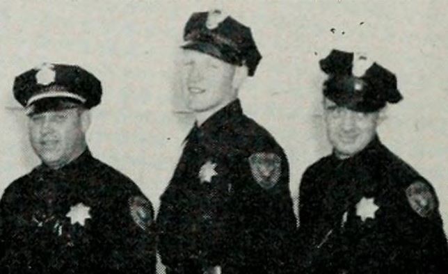 North Sacramento Police Chief W. F. Wilson, Officers Paul F. Rineberg and Ben Bruno.