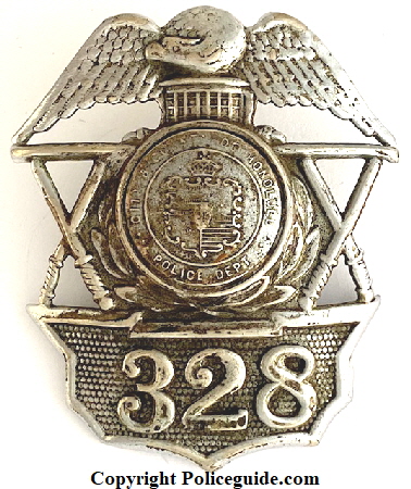 Emergency Honolulu Police 328 hat badge