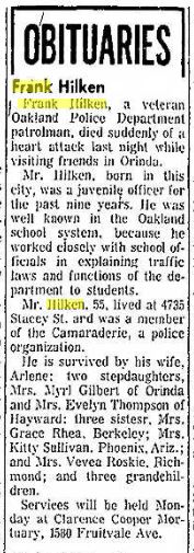 OakTribJanuary 13 1961 Obit